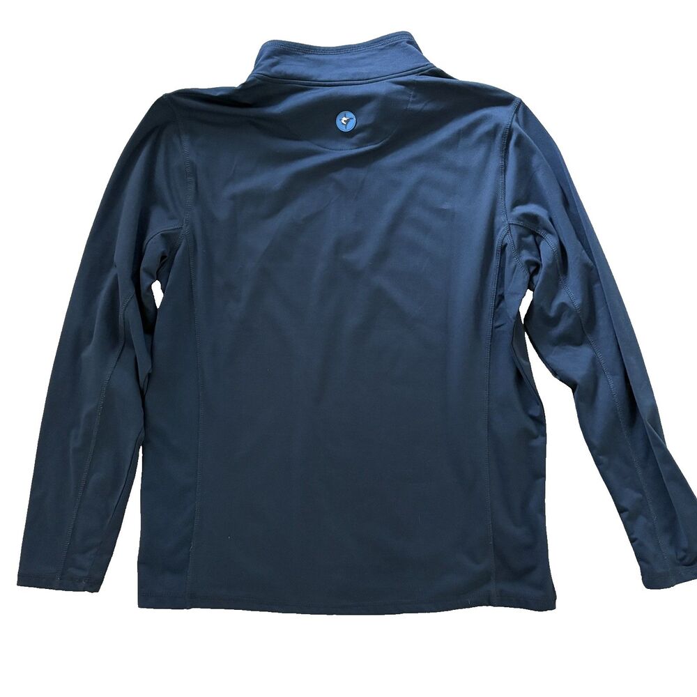 White Water Mens L Blue Marlin 1/4 Zip Pullover Shirt Coastal Fishing Beach - Picture 3 of 6